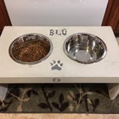 Double Dog Bowl Table